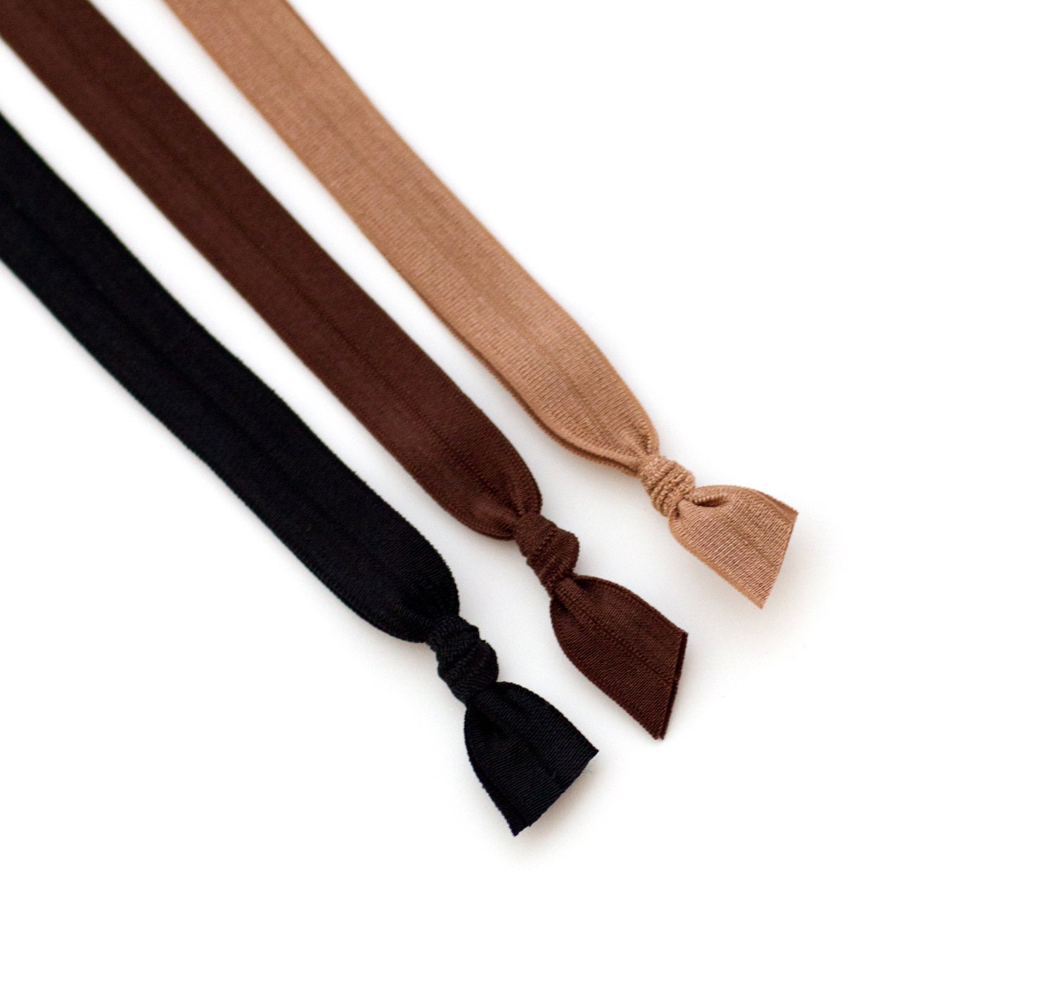 The Jackie Headband Package - 3 Brunette Dark Hair Inspired Elastic Headbands by Mane Message on Etsy