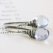 Blue Quartz Earrings Wrapped in Sterling Silver, Blue Gemstone Dangle Earrings Handmade