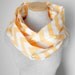 Light Orange and White Chevron Infinity Skinny Scarf