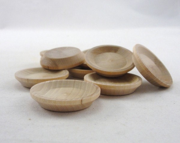 Miniature wooden plate 1 1/2" DIY unfinished set of 12