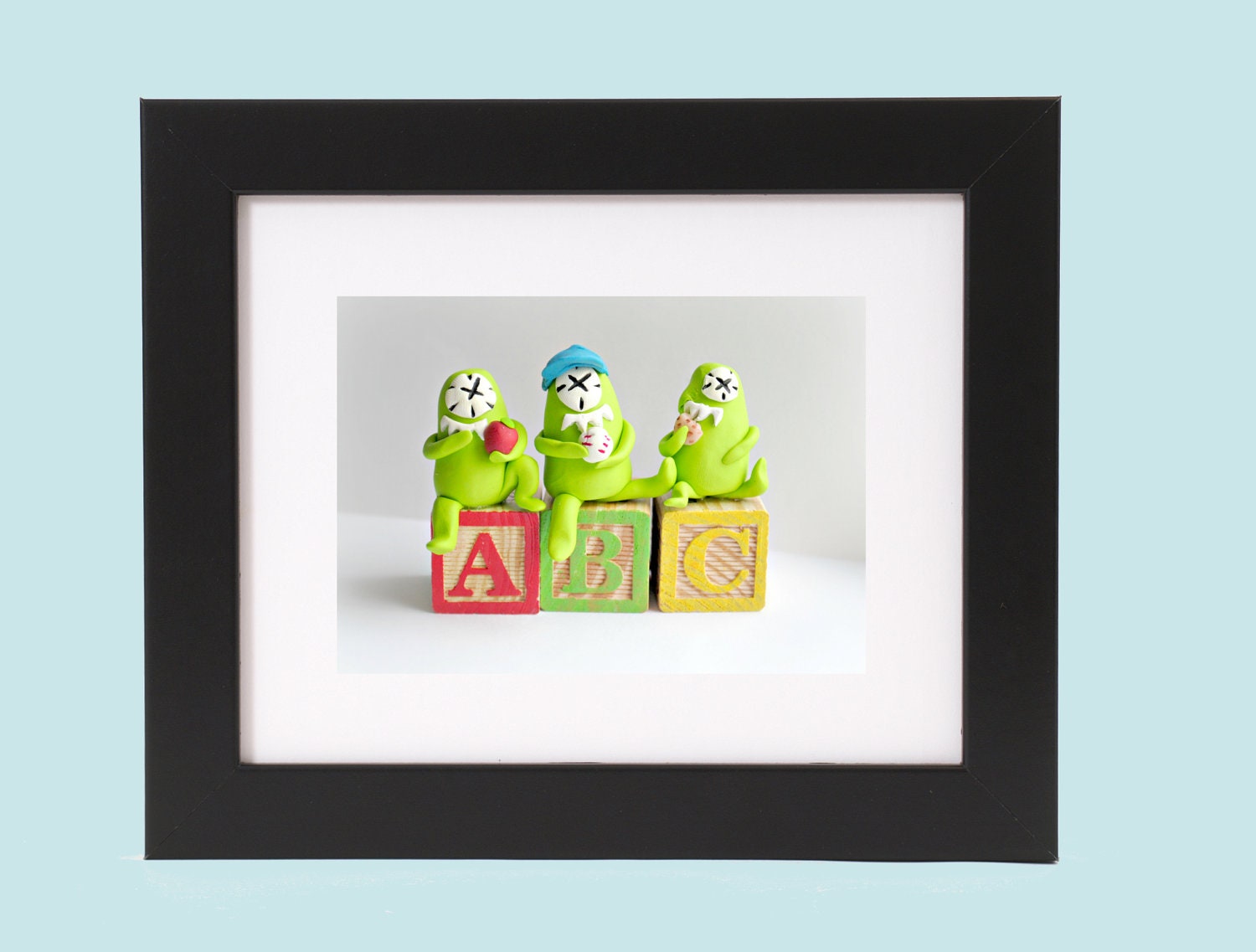 Alphabet Nursery Art, children Art, Wall Decor, Monster ABC's