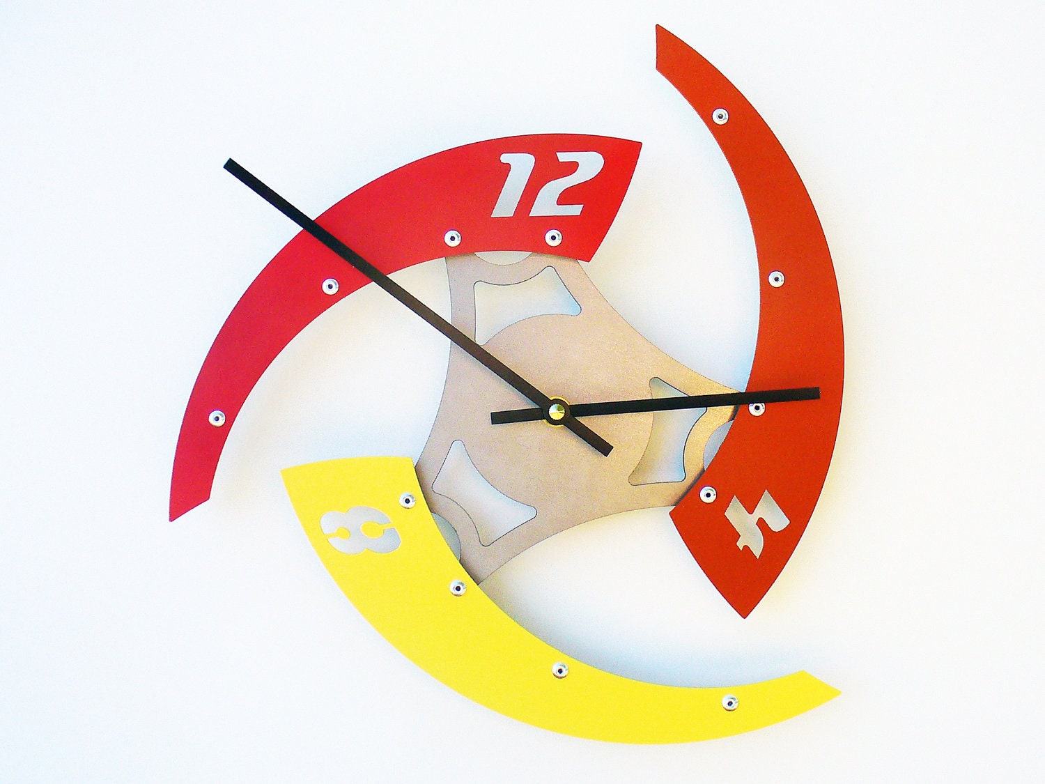 Sweep IV Modern Wall Clock (Hot) Custom Colors Available