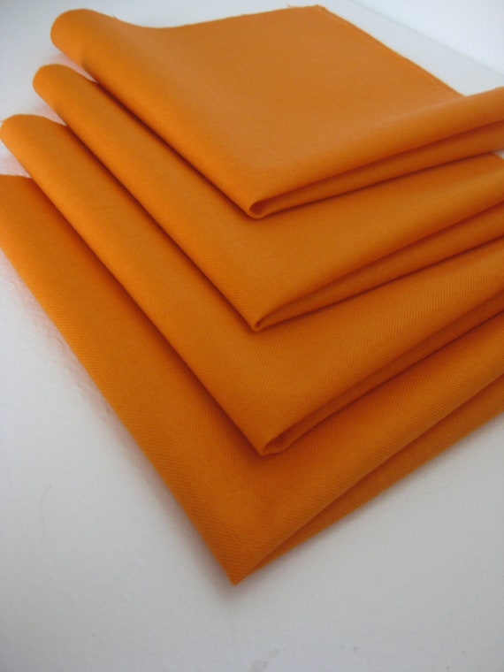 Cloth Napkins Orange 100 Cotton Napkins by SimpleBlue on Etsy