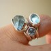Three Forms of a Stone - Three stacking Rings in Sterling Silver - Custom made in your size- Apatite, Peridot, Aquamarine