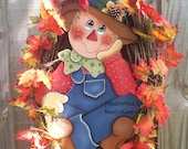 Wooden Scarecrow ,Wall Hanging, Fall, Autumn, Home decor, Holidays, Hand painted Wood Sign, Fall, Thanksgiving, Greeting, Fall, Harvest