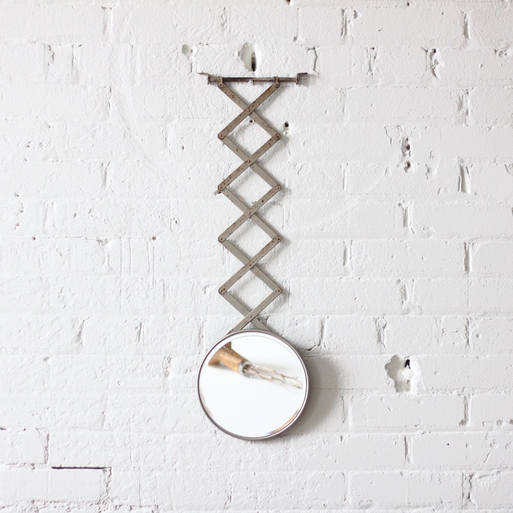 scissor vanity mirror / adjustable wall mirror