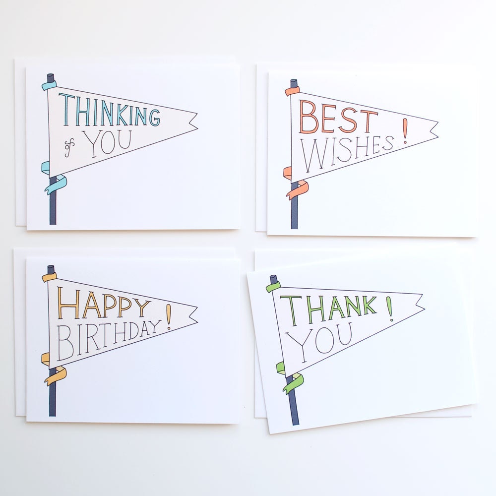 Pennant Note Card Set