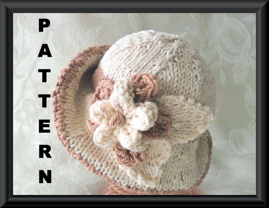 Knitting Pattern for Baby Hat-Children Clothing-Knitted Baby Bonnet-Hand Knitted BABY HAT PATTERN-Natural Beauty