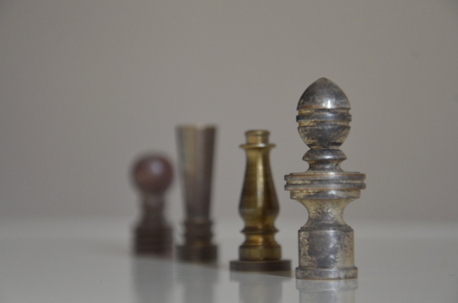 Mini Brass Vintage Finials. Set of 4. Perfect for Your Next Craft or DIY Project.
