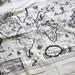 Panel Cotton Linen Fabric - Vintage World Map 140 cm x 75 cm (55 x 29.5 inches)