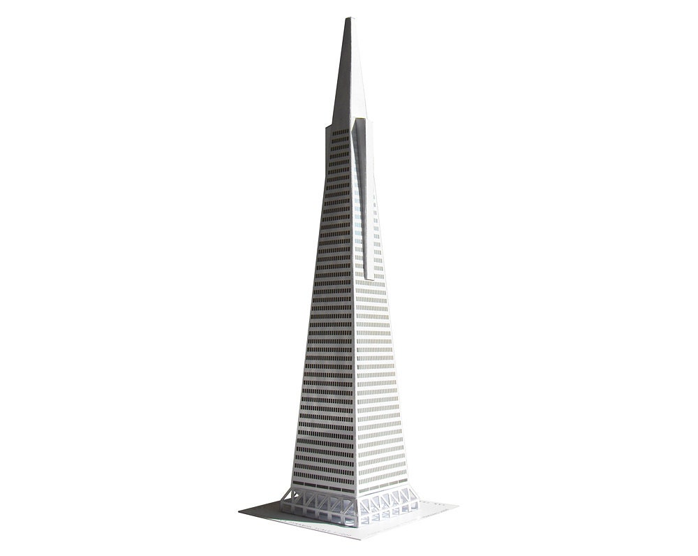 San Francisco Pyramid Paper Model (KIT)