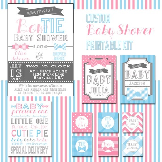 Gender Reveal or Baby Shower Kit Il_570xn