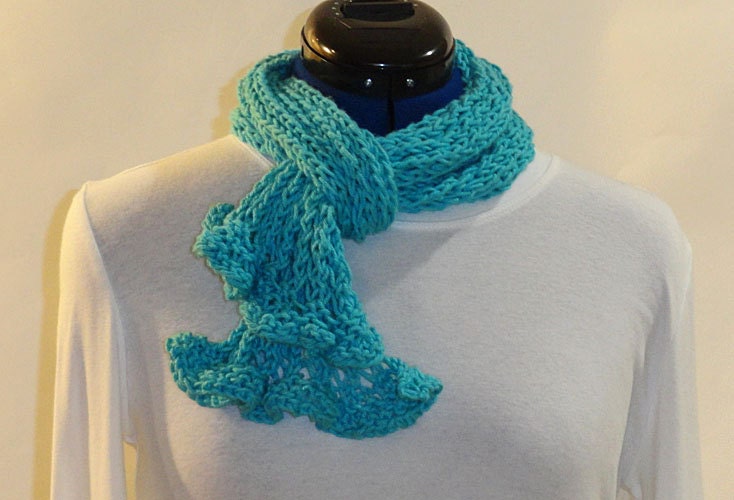 Knitting Pattern - Lace Ridge 1 Skein Scarf PDF Pattern