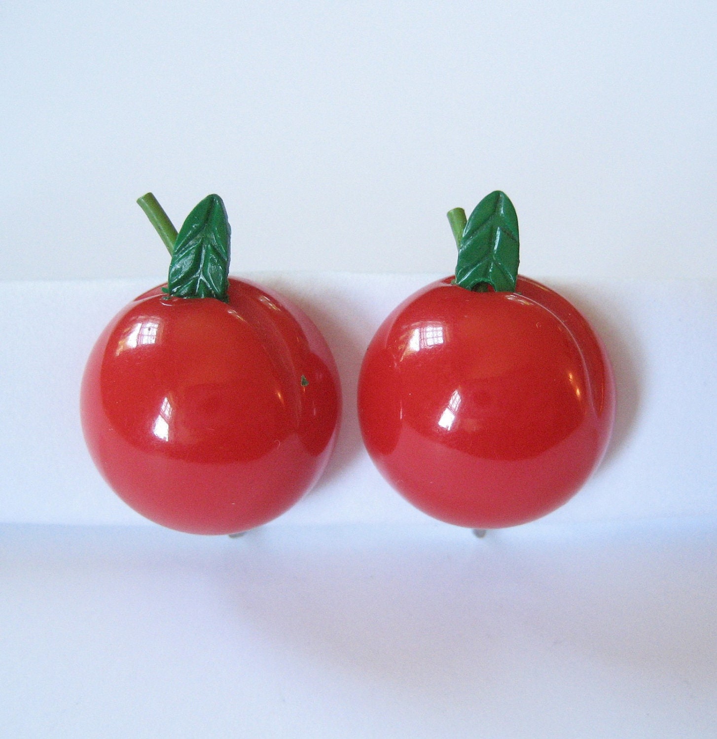 Bakelite Cherry Brooch and Earrings, Book Piece