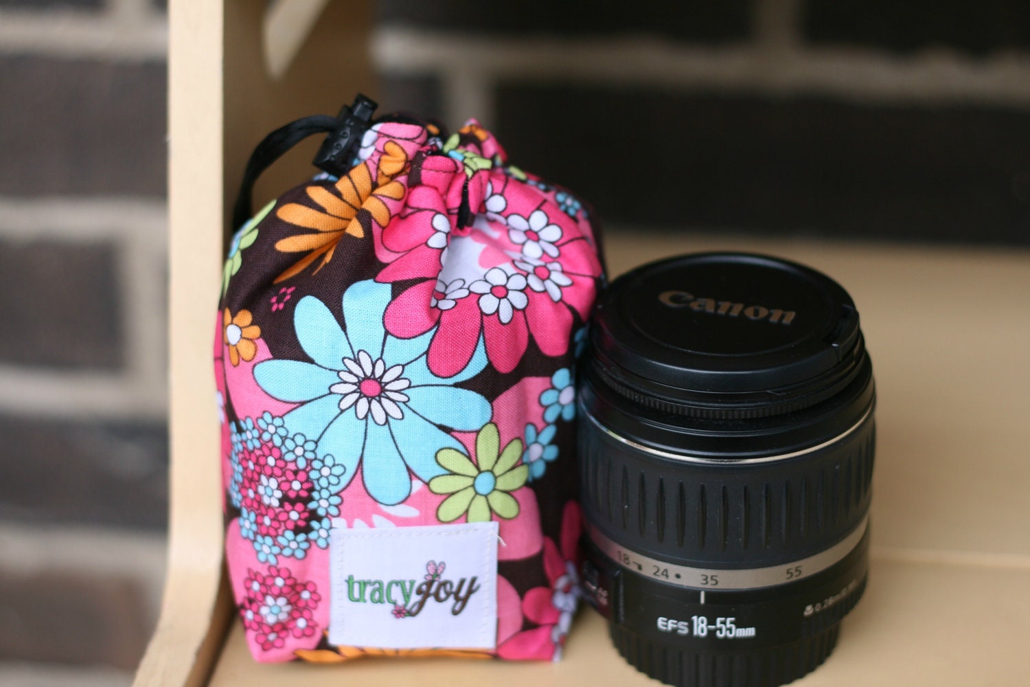 Dslr Camera Lens Pouch/Bag - Peace Flowers Retro FREE Ship - TJCameraAccessories