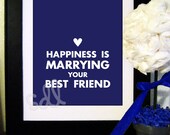 PRINTABLE PDF Happiness is Marrying Your Best Friend Quote 8x10 Il_170x135