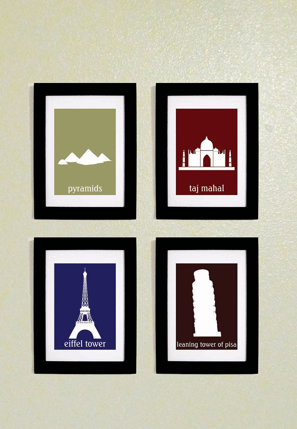 PRINTABLE PDF Famous Landmark Prints Set of Four 5x7 Il_570xn
