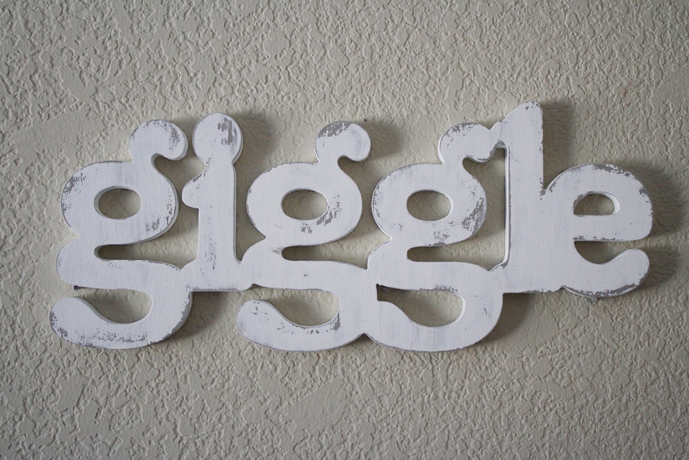 Wooden Giggle Sign