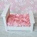 Light Pink Rosette Fabric Nest Blanket Basket Stuffer Newborn Baby Boy or Girl Photography Photo Prop