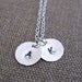 Elegant Hand Stamped Charm - Initial Charm - Personalized Sterling Silver Add On - Necklace Pendant  Disc