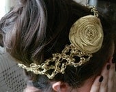 Crochet ,elasticated rubber floral headband