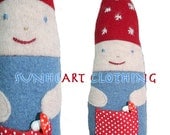 SUNHEART Waldorf inspired GNOME ART Doll with MushRoom Pocket OOak hand-made