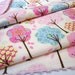 Chenille Baby Blanket, Girl, Pretty Little Things, Pink with Trees, Polyester Free