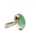 Aqua Chalcedony Gold Diamond Silver Ring - Gentle Embrace