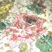 Vintage Gold Painted Floral Barkcloth . . . over 1 yard X 41 inches