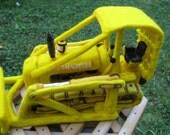 OOAK Yellow John Deere Bulldozer Needle Felted Soft Sculpture