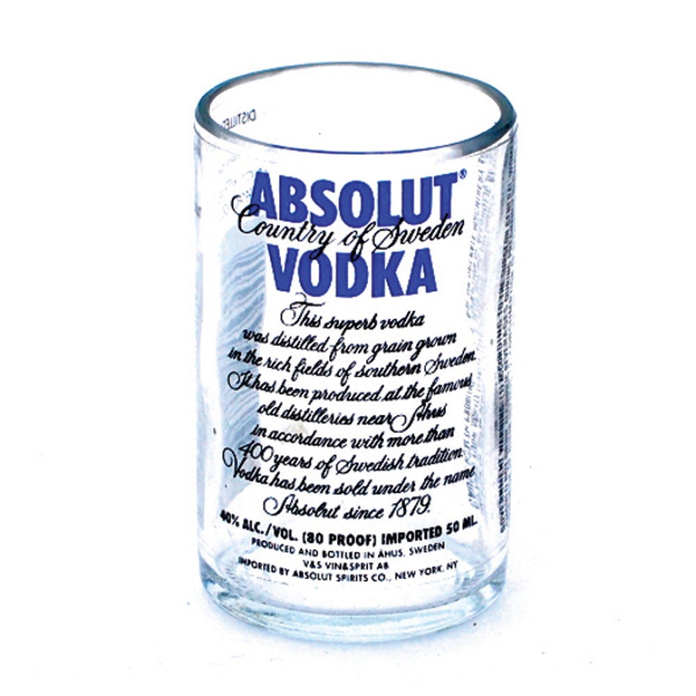 One Absolut Vodka Shot Glass  //  50 mL Bottle