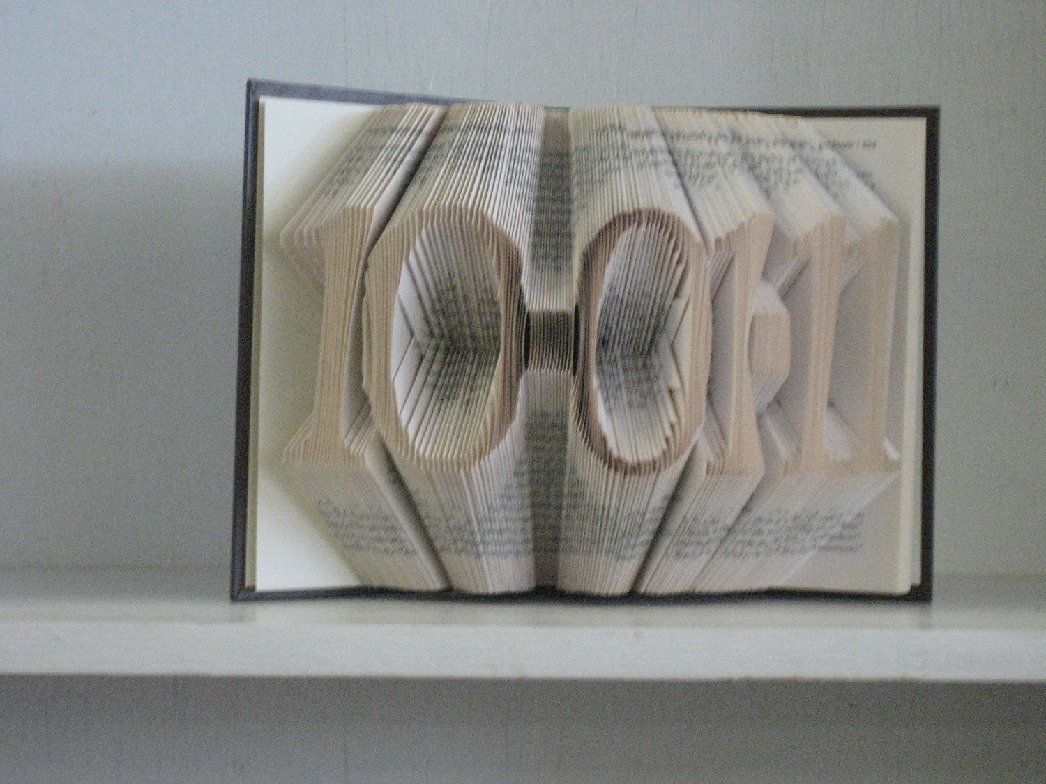 Custom Folded Book Art Sculpture - wedding date - birthday - first paper anniversary gift