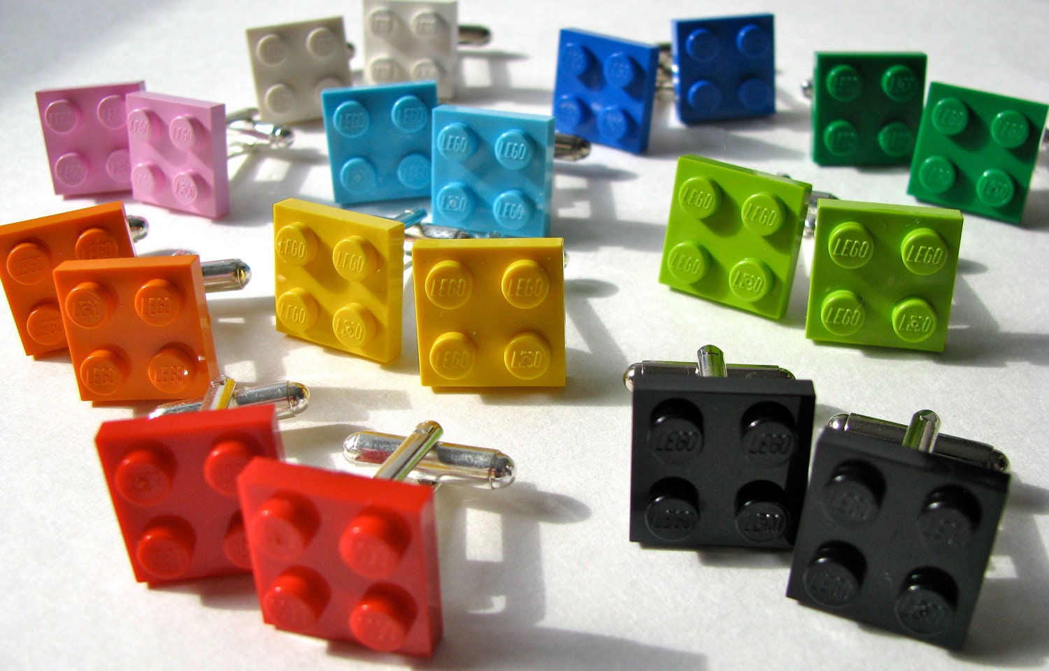 2x2 Brick Cufflinks (Choose One Pair)