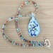 Summer Daydreams Diva Necklace - Glass Pendant - Czech Crystals - Moonstone Seed Bead Mix