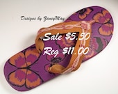 Flippin Fabulous Flip Flops, Macrame Pattern with Leather Straps