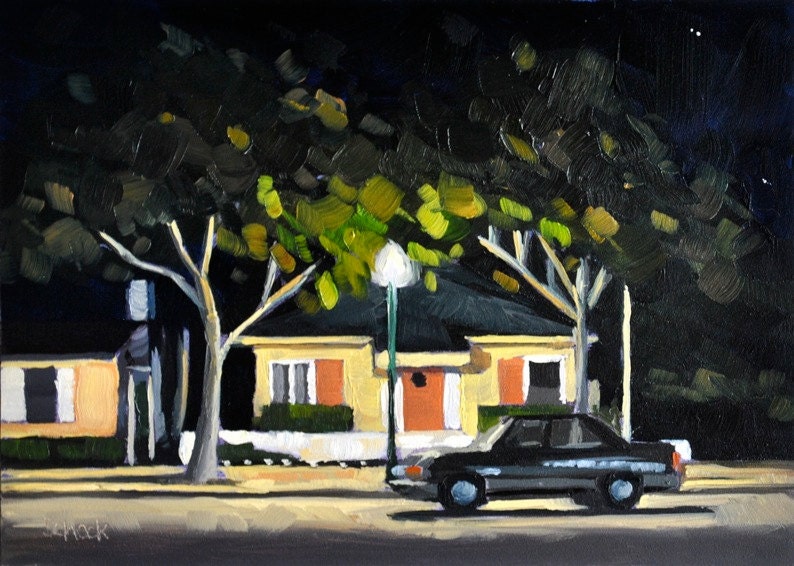 Little Yellow House - 5x7 - Original Oil Landscape Painting