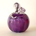 Hand Blown Glass Pumpkin Purple