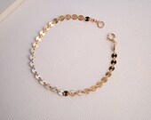 Gold Disc Bracelet, Gold Bracelet, Friendship Bracelet, Best Friend, Birthday, Sister, Mother, Holiday Gift