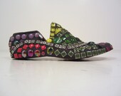 Mosaic -- gift for girls or those who love girls--mosaic shoe SUGAR & SPICE poem.  shower or baby gift for girls bedroom