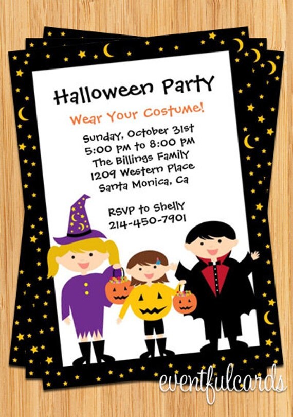 Trick or Treat Costume Halloween Party Invitation - Printable Il_570xn