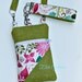 Chartreuse & Pink Phone Case 2 Outside Pockets - Wristlet - Shoulder Strap - Crossbody