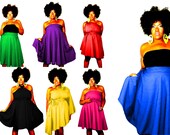 Convertible Dress Tunic Skirt Sizes ( 2 -26 ) 30" L ... Pick your color Made to Order