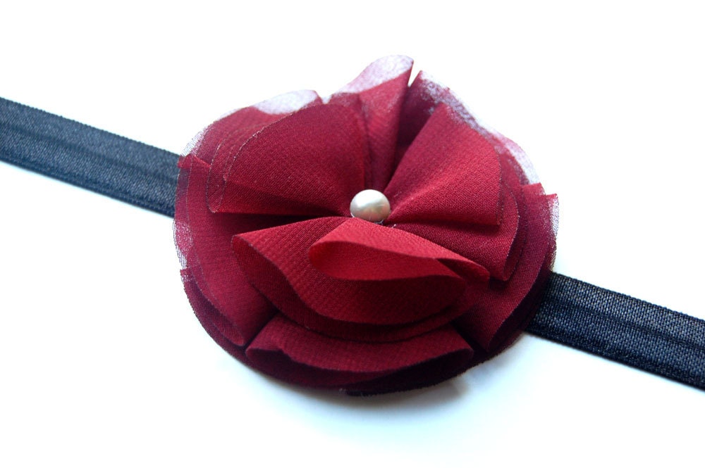Crimson Red Headband (Custom Size)