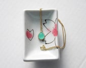 Aqua gemstone pendant and gold filled necklace The Tranquil Sea - for women, gifts for her, and the wedding
