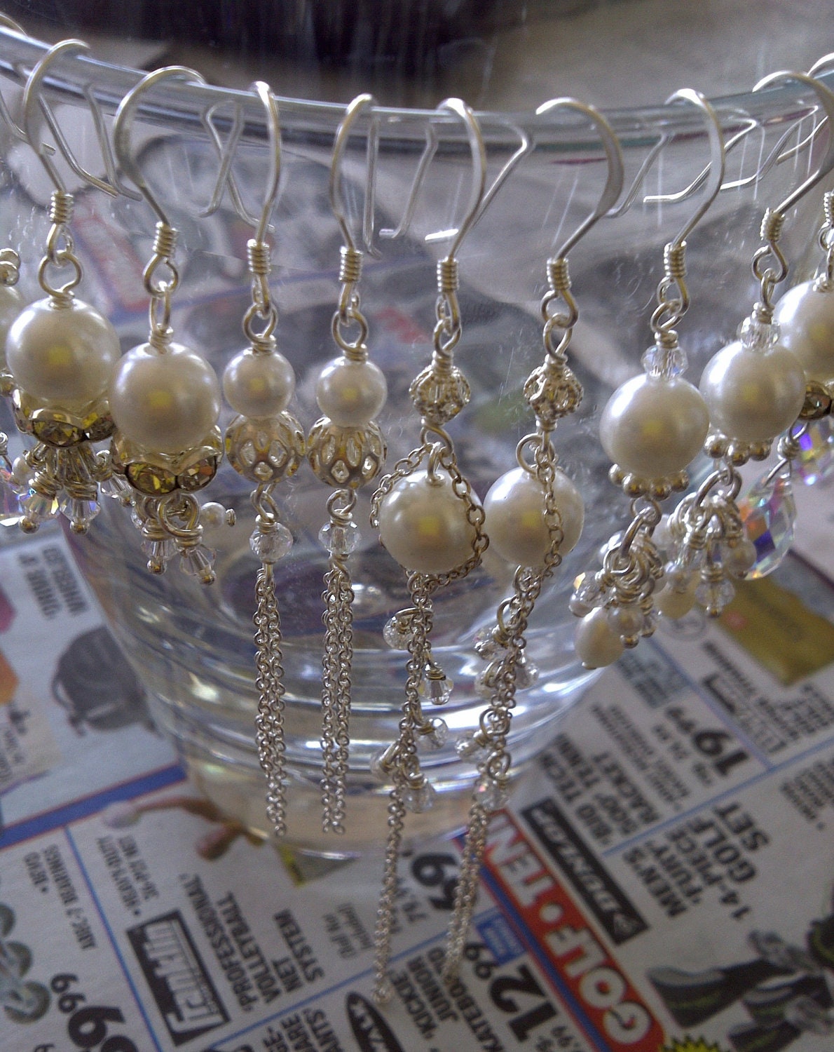 Set of 5 Bridesmaid's gift earrings