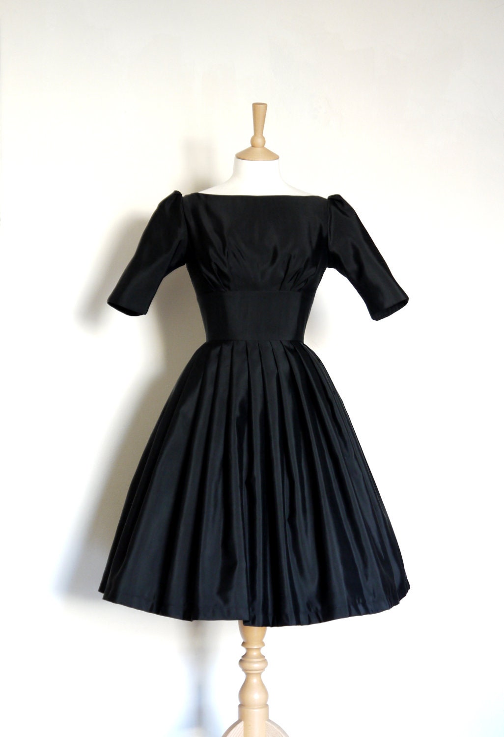 Black Grosgrain Audrey Prom Dress - Made by Dig For Victory