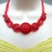 Ravishing in Red Button Necklace