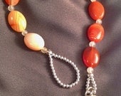 Orange Botswana Agate & Opal Gratitude Meditation Beads