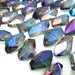 8" (18pcs) PURPLE AB 19mm x 12mm Axe Designer Crystal Glass Faceted nugget Beads by TIARIA