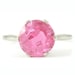 Pink stone ring platinum vintage engagement ring 3 carat tourmaline
